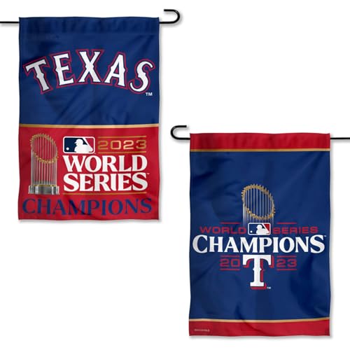 Texas Rangers 2023 Weltmeister doppelseitige Gartenflagge von Wincraft