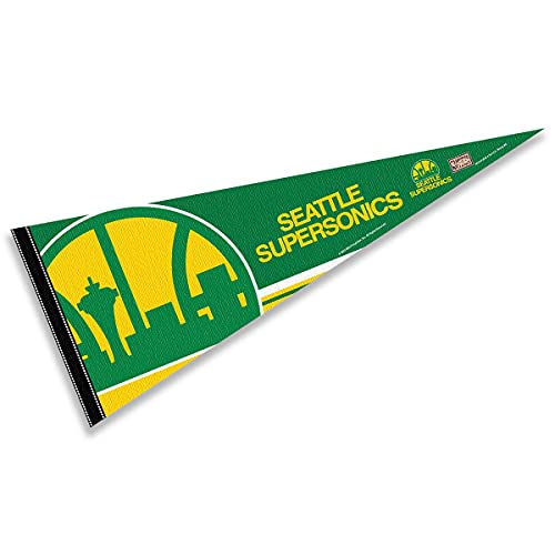 WinCraft Seattle Supersonics Throwback Retro Vintage Pennant Flag von Wincraft