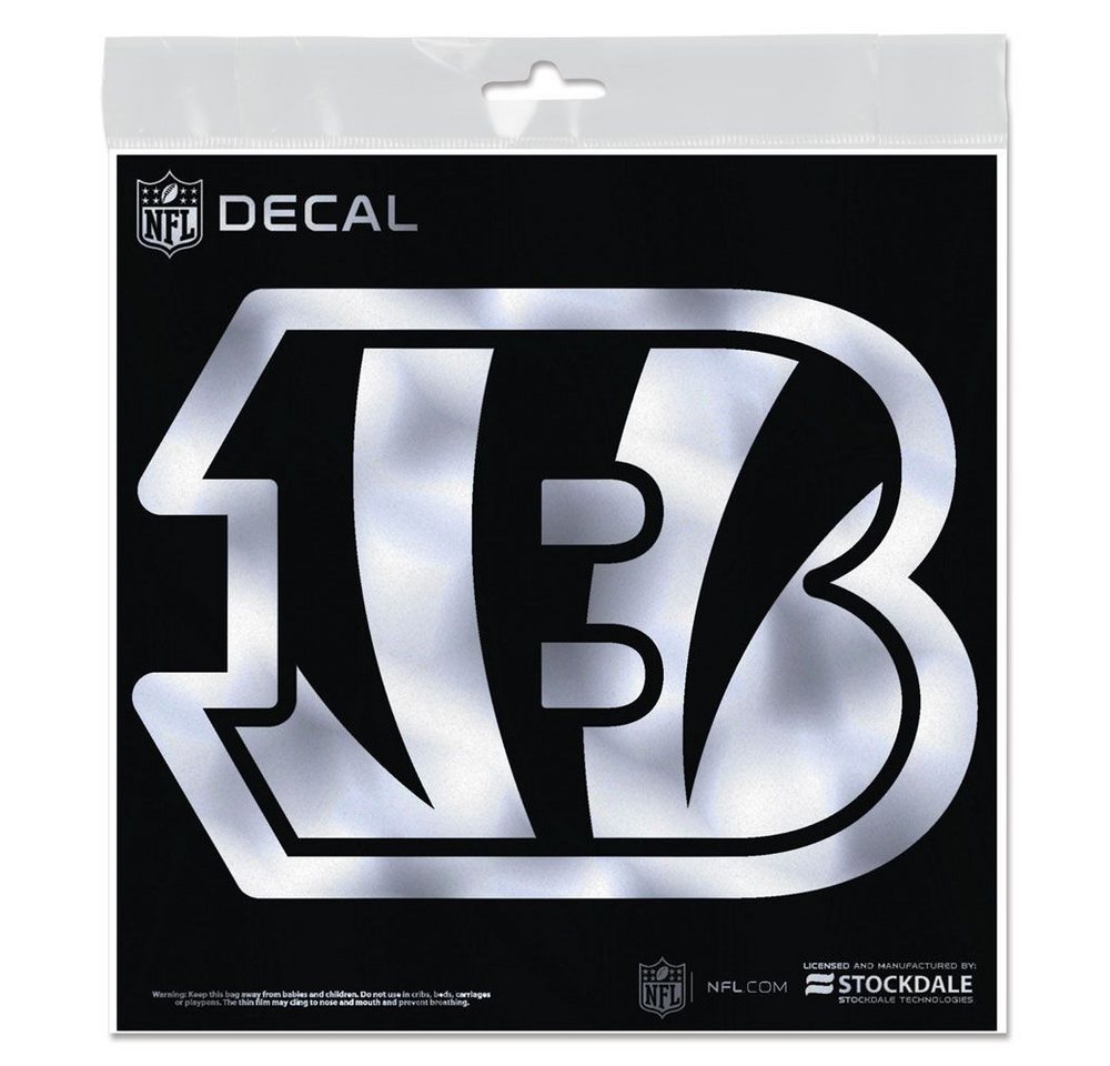 WinCraft Wanddekoobjekt Aufkleber 15x15cm NFL METALLIC Teams Logo von WinCraft