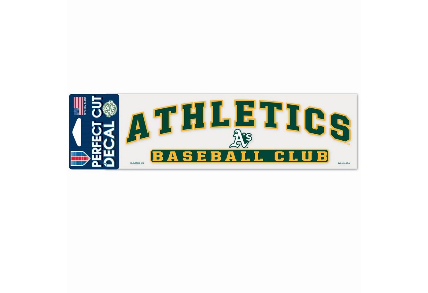 WinCraft Wanddekoobjekt MLB Perfect Cut Aufkleber 8x25cm Oakland Athletics von WinCraft