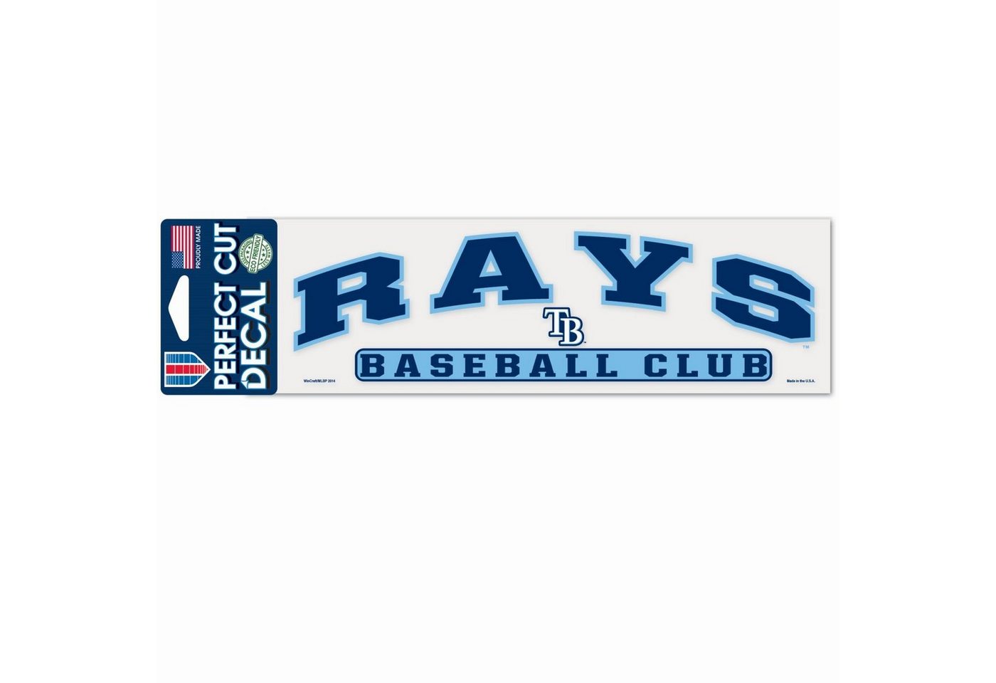 WinCraft Wanddekoobjekt MLB Perfect Cut Aufkleber 8x25cm Tampa Bay Rays von WinCraft