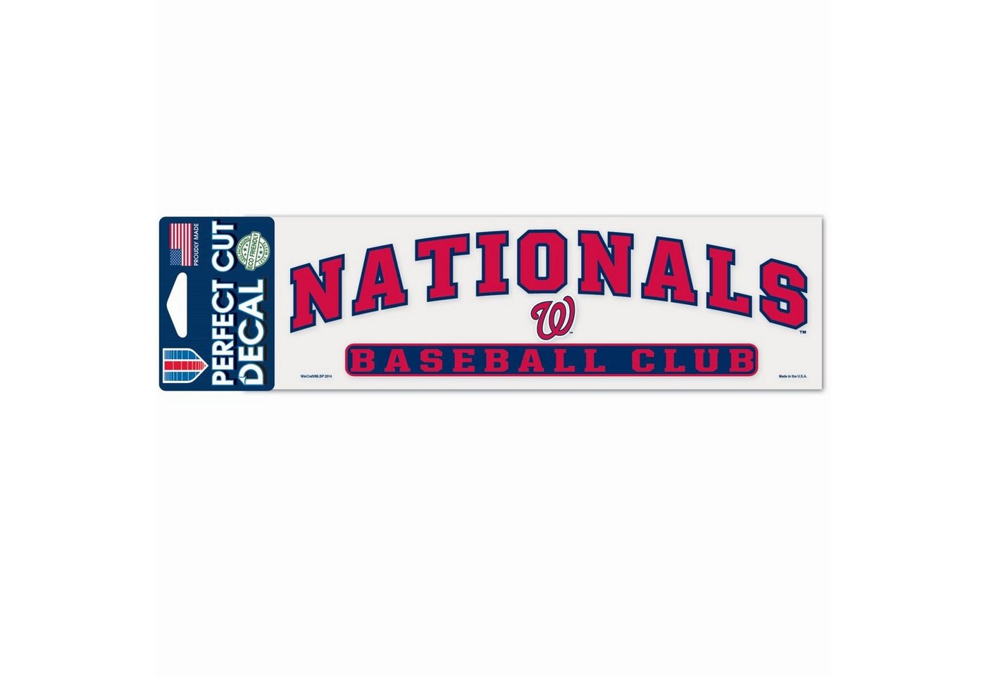 WinCraft Wanddekoobjekt MLB Perfect Cut Aufkleber 8x25cm Washington Nation von WinCraft