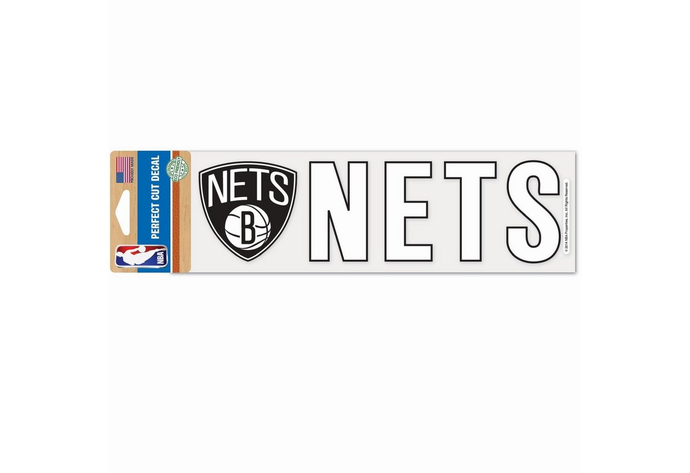 WinCraft Wanddekoobjekt NBA Perfect Cut Aufkleber 8x25cm Brooklyn Nets von WinCraft