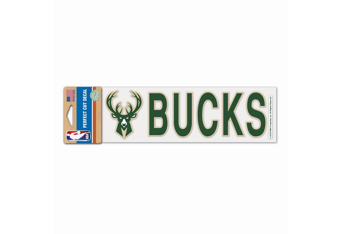 WinCraft Wanddekoobjekt NBA Perfect Cut Aufkleber 8x25cm Milwaukee Bucks von WinCraft