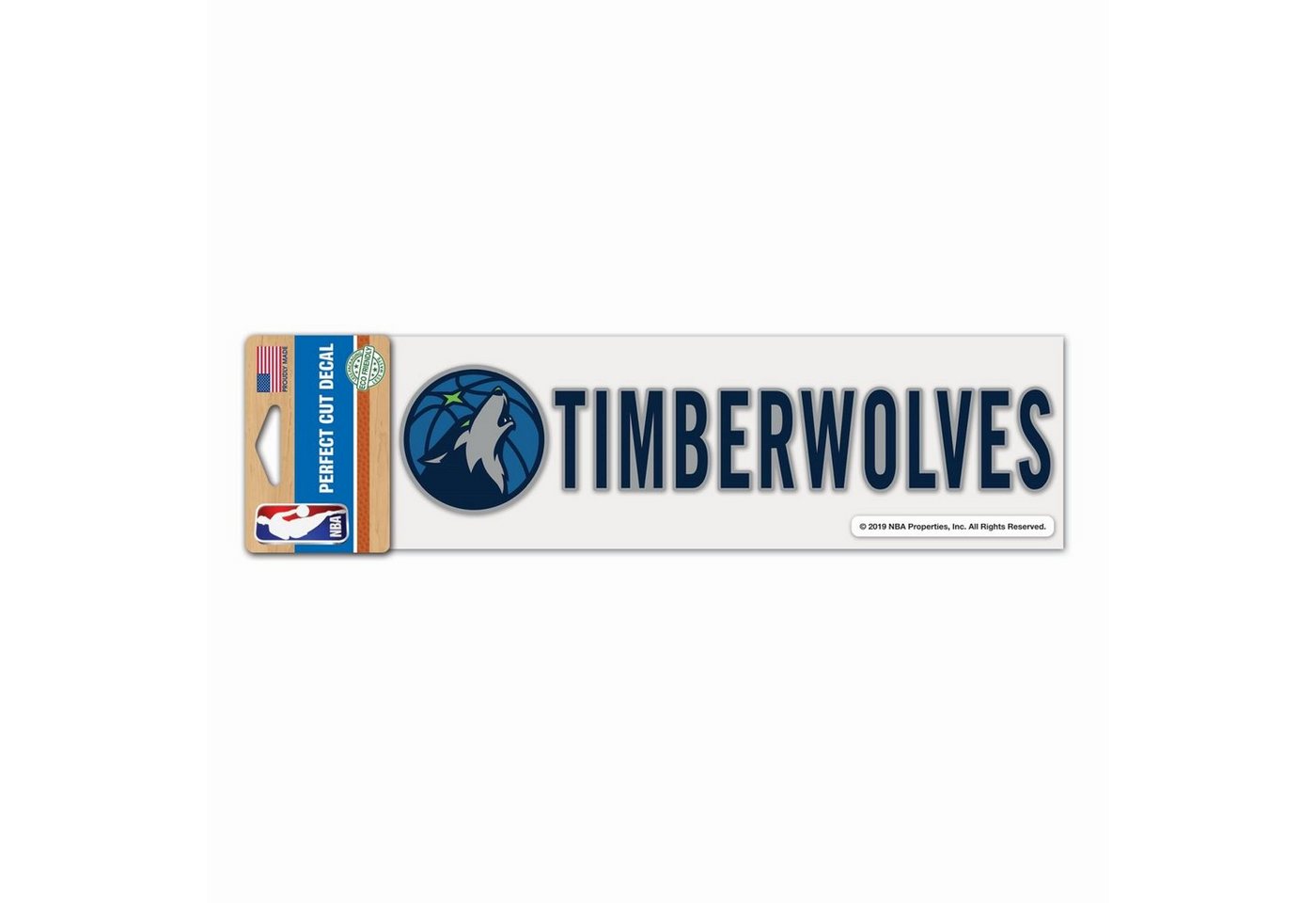 WinCraft Wanddekoobjekt NBA Perfect Cut Aufkleber 8x25cm Minnesota Timberw von WinCraft