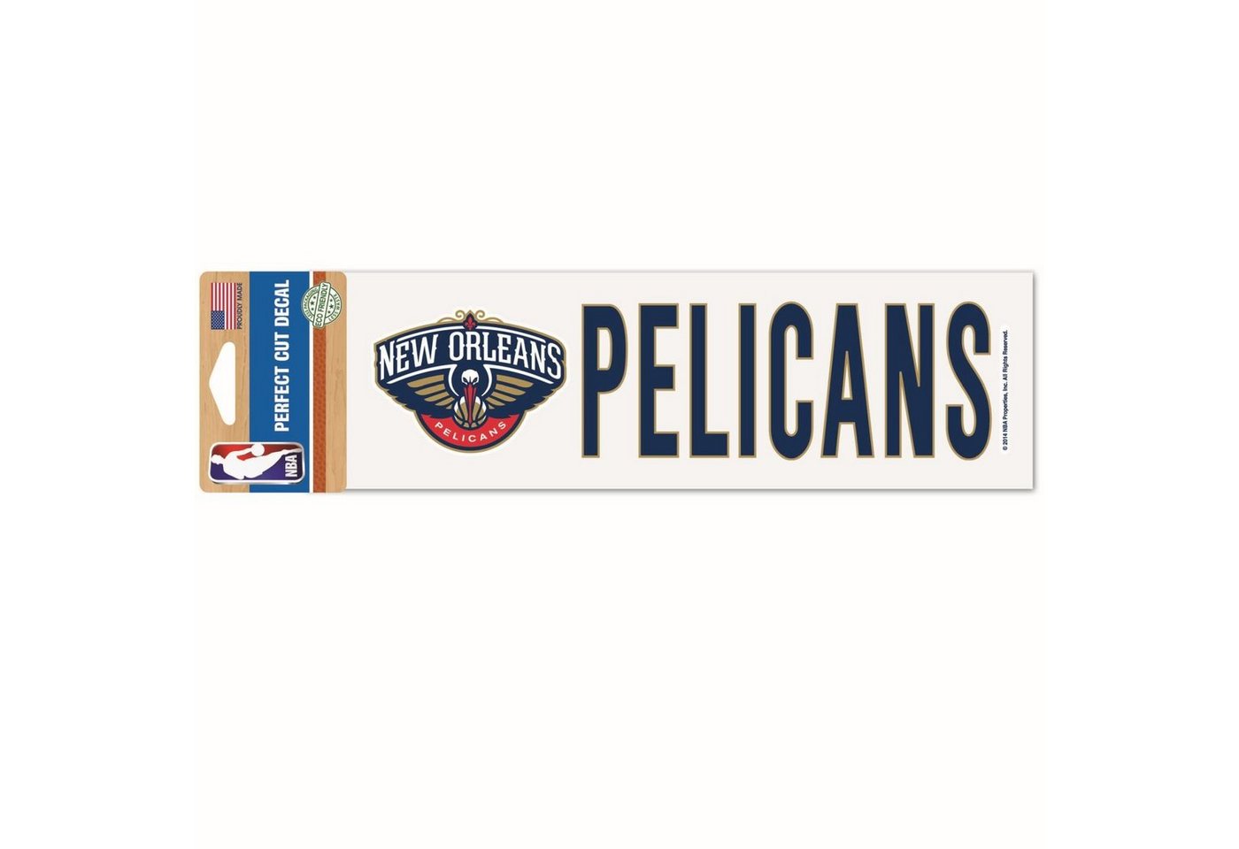 WinCraft Wanddekoobjekt NBA Perfect Cut Aufkleber 8x25cm New Orleans Pelic von WinCraft