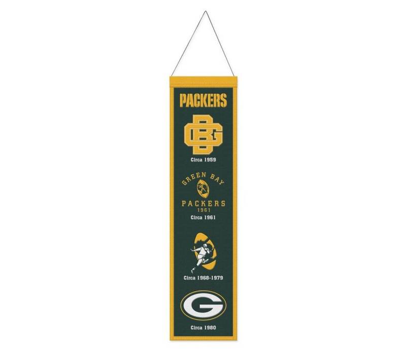 WinCraft Wanddekoobjekt Green Bay Packers EVOLUTION NFL Wool Banner 80x20c von WinCraft