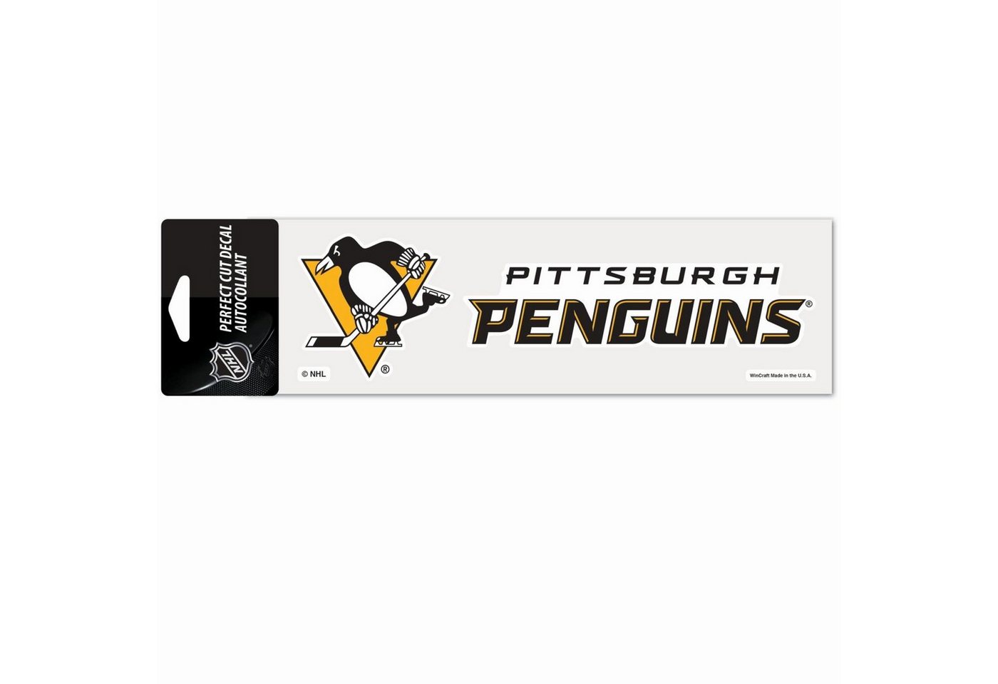 WinCraft Wanddekoobjekt NHL Perfect Cut Aufkleber 8x25cm Pittsburgh Pengui von WinCraft