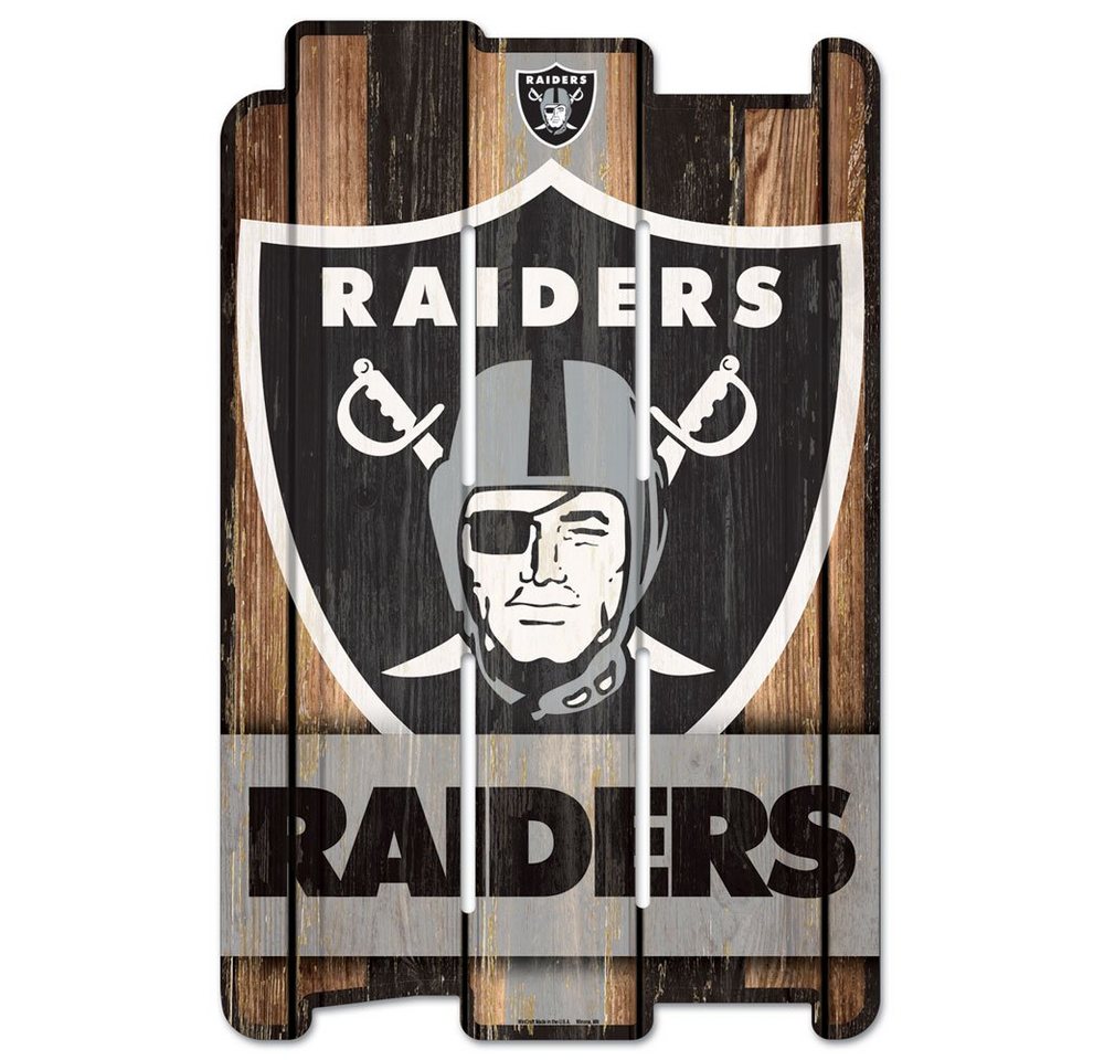 WinCraft Wanddekoobjekt PLANK Holzschild Sign NFL Las Vegas Raiders von WinCraft