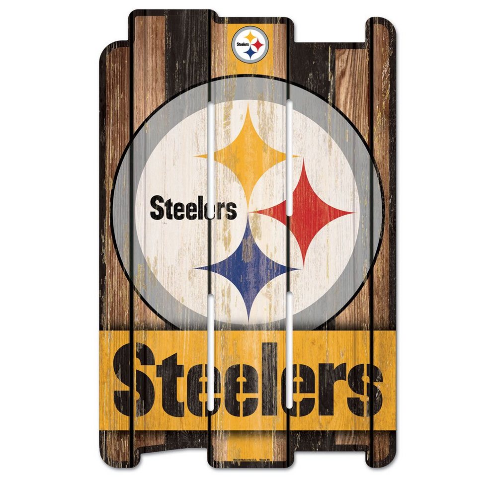 WinCraft Wanddekoobjekt PLANK Holzschild Sign Pittsburgh Steelers von WinCraft