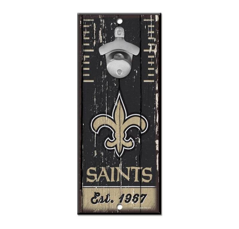 WinCraft Wanddekoobjekt Wanddeko Holzschild mit Flaschenöffner NFL TEAMS von WinCraft
