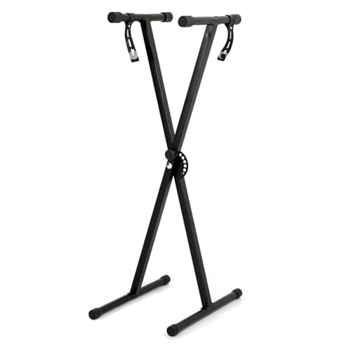 WinHUb Keyboardständer, höhenverstellbar von 33 cm bis 97 cm,Keyboard Ständer X-Rahmen klappbar und zerlegbar, stabil mit Sicherungslaschen und 7 einstellbaren Höhenpositionen, trägt bis zu 20 kg. WinHUb Keyboardständer, höhenverstellbar von 33 cm bis 97 cm,Keyboard Ständer X-Rahmen klappbar und zerlegbar, stabil mit Sicherungslaschen und 7 einstellbaren Höhenpositionen, trägt bis zu 20 kg. von WinHUb
