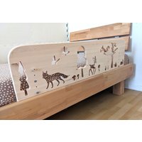 Rausfallschutz Bettgitter Holz Bettschutzgitter Mit Wald Waldtiere Kinderbett Bett Schutz Kinderzimmer Rausfallschutz Bettgitter Holz Bettschutzgitter Mit Wald Waldtiere Kinderbett Bett Schutz Kinderzimmer von WinWegWOOD