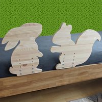 Rausfallschutz Bettgitter Holz Kinderbett, Bettschutzgitter Bettumrandung Hase Eichhörnchen Rausfallschutz Bettgitter Holz Kinderbett, Bettschutzgitter Bettumrandung Hase Eichhörnchen von WinWegWOOD