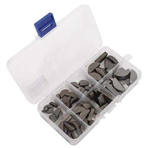80Pcs Edelstahl Semicircular Woodruff Key Kit Sortiment Verschiedene Größen mit Aufbewahrungsbox-Set von Wincal