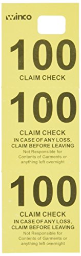 Winco Coat Checks, gelb, 500 pro Box von Winco
