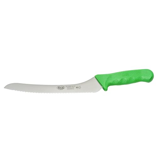Winco KWP-92G Stel Brotmesser aus Hartstahl mit grünem Polypropylen-Griff, 22,9 cm von Winco
