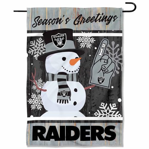 Las Vegas Raiders Holiday Winter Snow Garden Flag Double Sided Banner von Wincraft