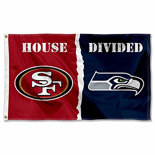 San Francisco 49ers und Seattle Seahawks House geteilte Flagge Rivalry Banner von Wincraft