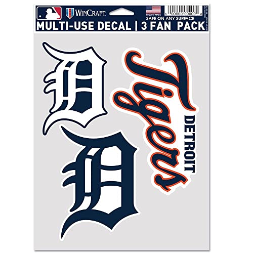 WinCraft Detroit Tigers Multi-Use MLB Aufkleber-Set (3 STK.) von Wincraft