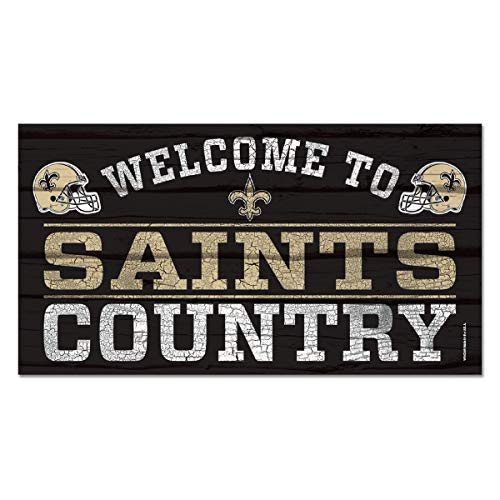 Wincraft NFL New Orleans Saints Wood Sign Holzschild Welcome to Country 61cm x 33cm von Wincraft