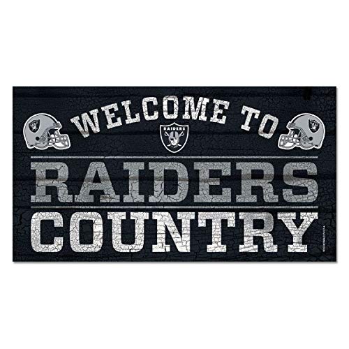 Wincraft NFL Oakland Raiders Wood Sign Holzschild Welcome to Country 61cm x 33cm von Wincraft