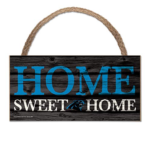 Wincraft NFL Schild aus Holz Carolina Panthers Holzschild Wood Slogan Home Sweet Home von Wincraft