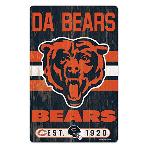 Wincraft NFL Schild aus Holz Chicago Bears Holzschild Wood Slogan Da Bears von Wincraft