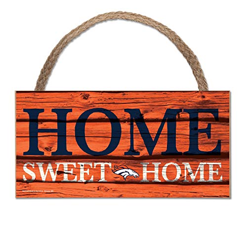 Wincraft NFL Schild aus Holz Denver Broncos Holzschild Wood Slogan Home Sweet Home von Wincraft