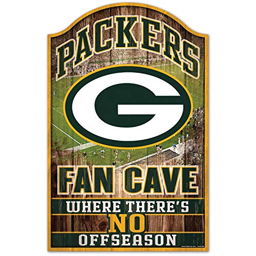 Wincraft NFL Schild aus Holz Green Bay Packers Fan Cave Holzschild Wood Shield Stadion von Wincraft