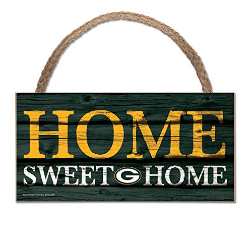 Wincraft NFL Schild aus Holz Green Bay Packers Holzschild Wood Slogan Home Sweet Home von Wincraft