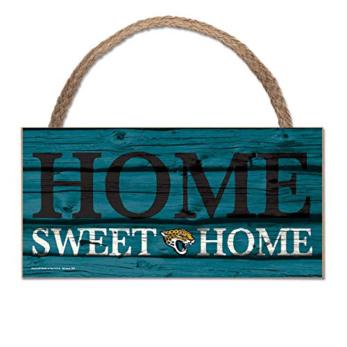 Wincraft NFL Schild aus Holz Jacksonville Jaguars Holzschild Wood Slogan Home Sweet Home von Wincraft