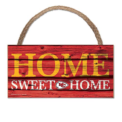 Wincraft NFL Schild aus Holz Kansas City Chiefs Holzschild Wood Slogan Home Sweet Home von Wincraft