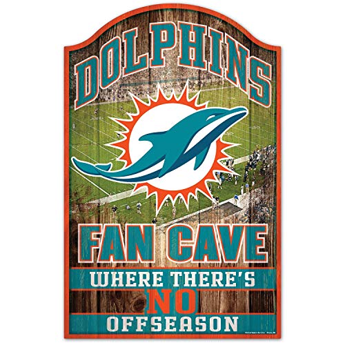 Wincraft NFL Schild aus Holz Miami Dolphins Fan Cave Holzschild Wood Shield Stadion von Wincraft