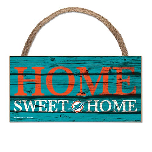 Wincraft NFL Schild aus Holz Miami Dolphins Holzschild Wood Slogan Home Sweet Home von Wincraft