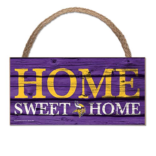Wincraft NFL Schild aus Holz Minnesota Vikings Holzschild Wood Slogan Home Sweet Home von Wincraft
