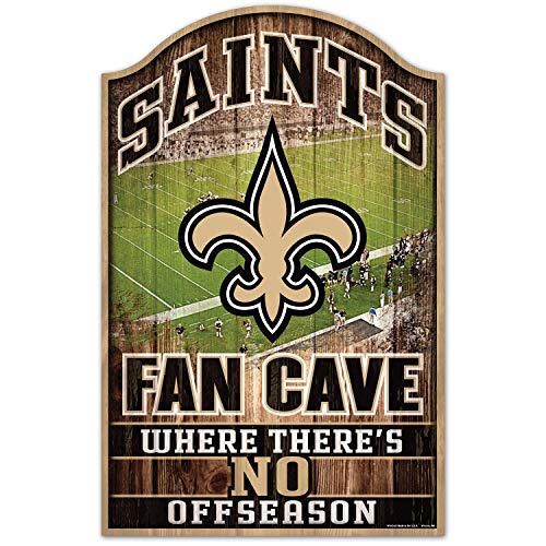 Wincraft NFL Schild aus Holz New Orleans Saints Fan Cave Holzschild Wood Shield Stadion von Wincraft
