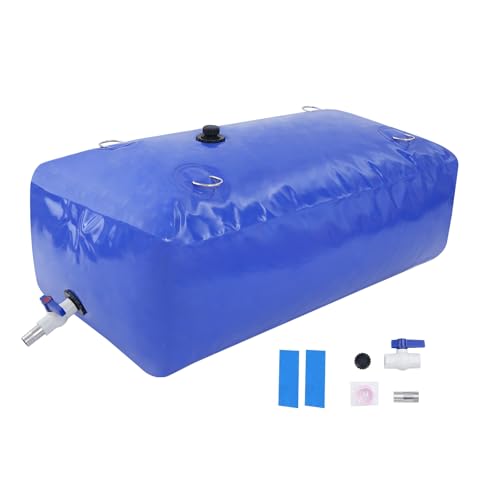 WindWilder 110L/240L Faltbarer Tragbarer Wasserblasen Speicherbehälter für Notwasserlieferung, Bewässerung und mehr (240L, 100x60x40cm, Blau) von WindWilder