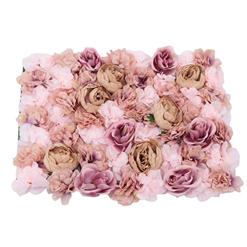 WindWilder 6 Stück Künstliche Blumenwand Rosenwand Deko 40cm x 60cm Blumen Wand Panel Hintergrund für Hochzeit Party Korridor Balkon Garten Heim- und Ladendekoration von WindWilder