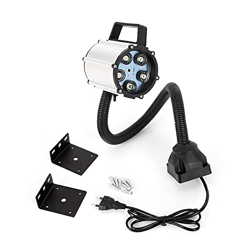 WindWilder CNC Maschinenlampe Magnetische/Behoben Basis LED Arbeitsleuchte Flexibel Wasserdicht Licht Arm 5W 110-220V, Länge der Röhre 50cm (Behoben Basis) von WindWilder
