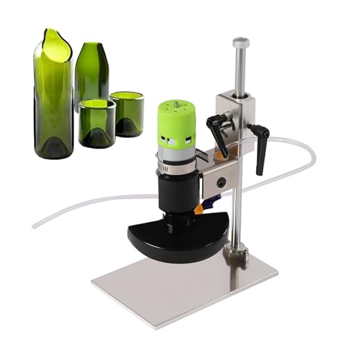 WindWilder Elektrische Glasflaschenschneidemaschine 150W 7-Speed einstellbar Glasschneidemaschine 6000r/min Flaschenschneider Glas Handwerk Schneidsatz für Weinflaschen, Seeglas, DIY Blumentopf von WindWilder