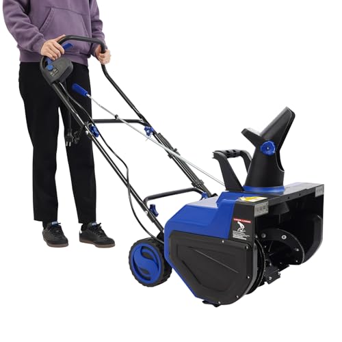 WindWilder Elektro Schneefräse 2400W 56cm Arbeitsbreite - 7.6m Wurfhöhe - 33cm Reinigung Tiefe - 180° Einstellbare Richtung - 2 LED Lichtquelle von WindWilder