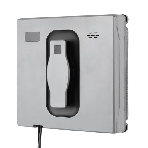 WindWilder Fensterputzroboter Fernsteuerung/APP-Steuerung, 2500Pa Saugleistung, 50ml Wassertank Kapazität, 3 automatischen Pfadmodi (Z/N, N, Z), Zerstäubtes Doppelsprühdesign, 21.5x21.5x6.8cm (Silber) von WindWilder