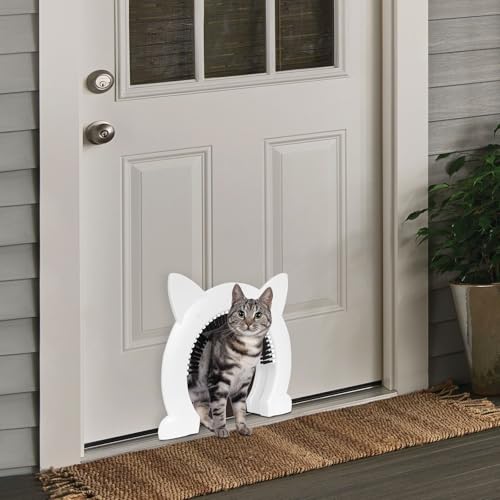 WindWilder Katzentür Innentür 31x5.5x27cm, Katzenohren Katzenklappe Innentür und außentür, XL Große Haustiertüren für Katzen, Kätzchen und kleine Hunde, Weiß WindWilder Katzentür Innentür 31x5.5x27cm, Katzenohren Katzenklappe Innentür und außentür, XL Große Haustiertüren für Katzen, Kätzchen und kleine Hunde, Weiß von WindWilder