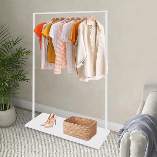 WindWilder Kleiderständer Weiß 100x40x160cm - Freistehende Kleiderstange aus stabilem Metall - Garderobenstange für Schlafzimmer Wohnzimmer Büro Kleidung Speichern WindWilder Kleiderständer Weiß 100x40x160cm - Freistehende Kleiderstange aus stabilem Metall - Garderobenstange für Schlafzimmer Wohnzimmer Büro Kleidung Speichern von WindWilder