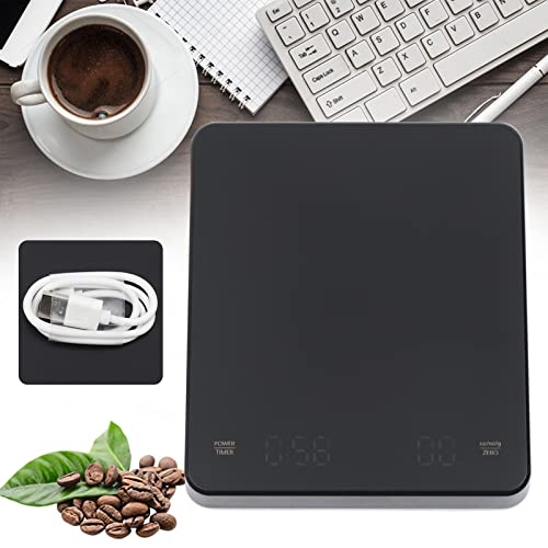 WindWilder Küchenwaage Edelstahl, Hochpräzise 1g-3000g Digitalwaage LED Digital Touchscreen, 0.1g Messgenauigkeit, g/oz/ml Gewichtseinheit einstellbar, 15x13x2.25cm, Schwarz WindWilder Küchenwaage Edelstahl, Hochpräzise 1g-3000g Digitalwaage LED Digital Touchscreen, 0.1g Messgenauigkeit, g/oz/ml Gewichtseinheit einstellbar, 15x13x2.25cm, Schwarz von WindWilder