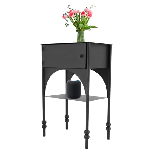 WindWilder Nachttisch aus Metall - Modern Beistelltisch für Wohnzimmer Schlafzimmer 35x25x55cm Schwarz WindWilder Nachttisch aus Metall - Modern Beistelltisch für Wohnzimmer Schlafzimmer 35x25x55cm Schwarz von WindWilder