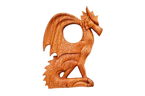 Wikinger Trinkhornständer ASKA 22 cm Drache Rechts schauend Holz von Windalf
