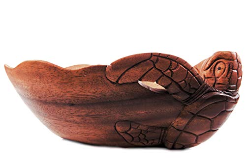 Windalf Große Obstschale ELLA 30 cm Glücks Schildkröte Dekoschale Holz von Windalf