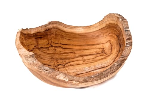 Windalf Große Urige Rustikale Schale BELLINA Ø 30 cm Natur Obstschale Holz-Salatschale Handarbeit aus Wurzelholz von Windalf